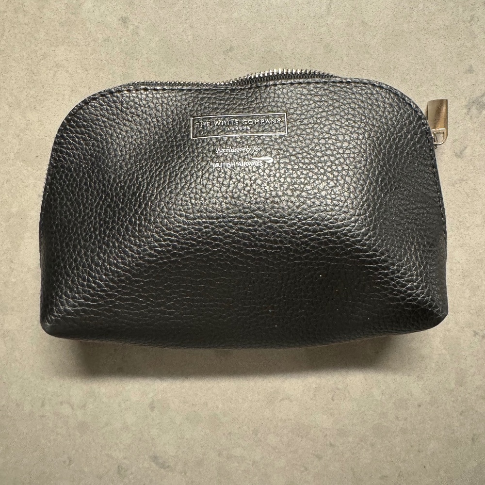 White Company London British Airways Business Class Travel Amenity Case Makeup